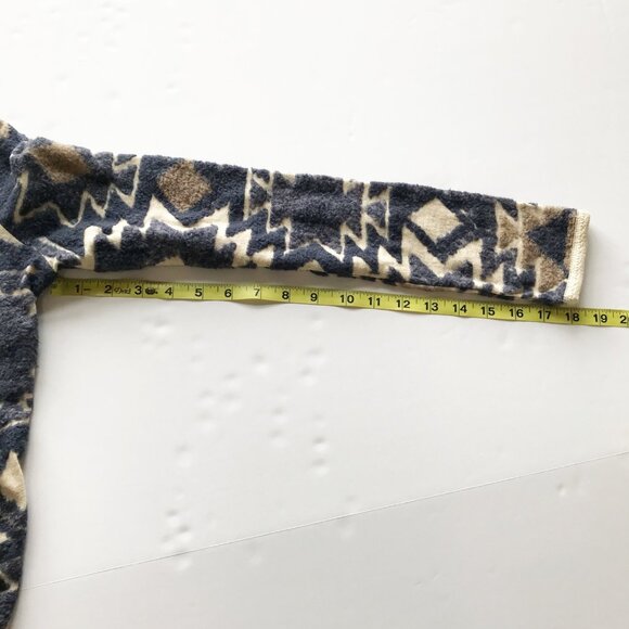 LUCKY BRAND Aztec Southwest Open Front Waterfall Cardigan Sweater Womens Small - Picture 8 of 9